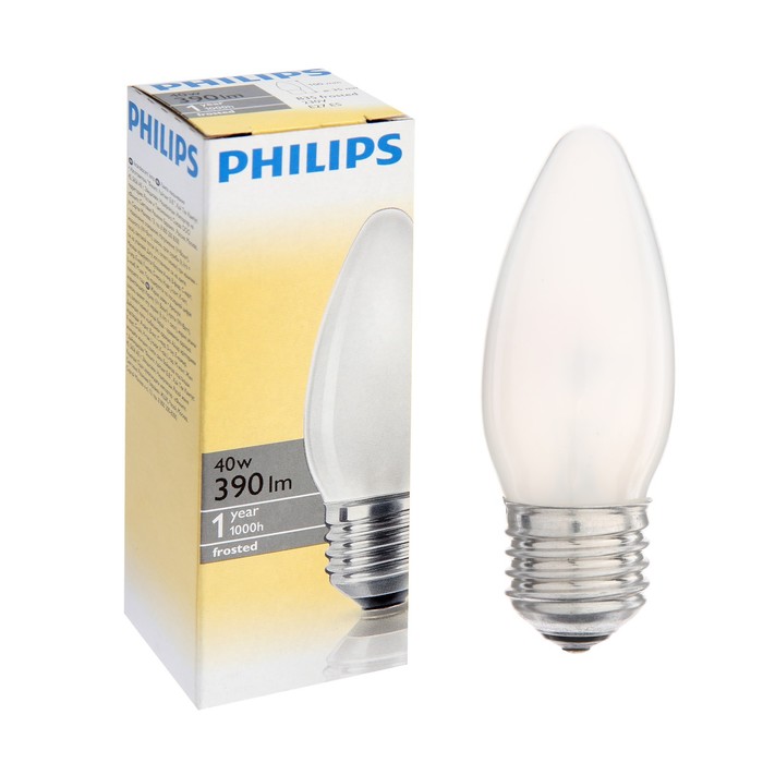 фото Лампа накаливания philips stan b35 fr 1ct/10x10, e27, 40 вт, 230 в