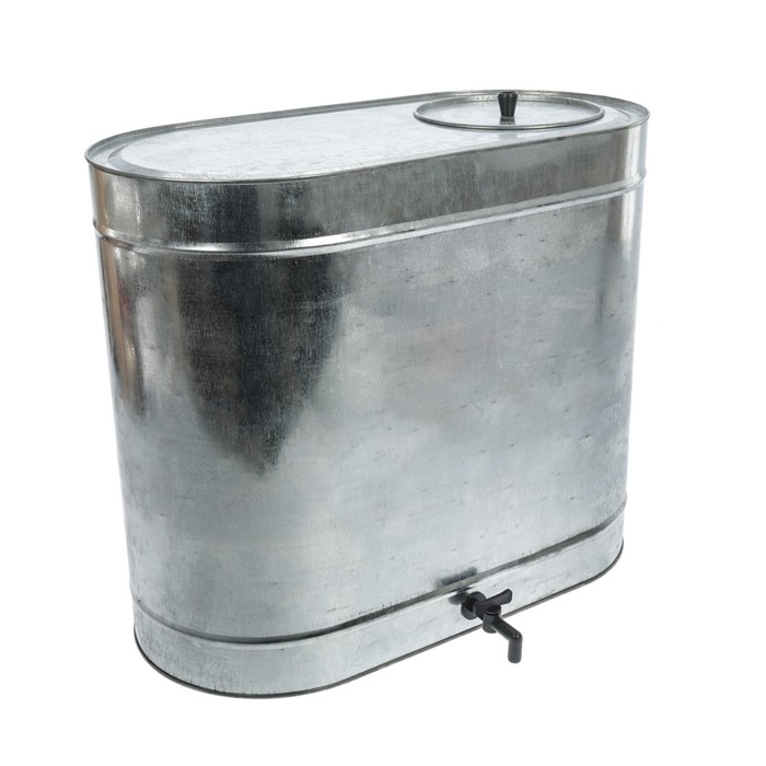 Бак 120 л оцинкованный с краном ,замятины  (УЦЕНКА)