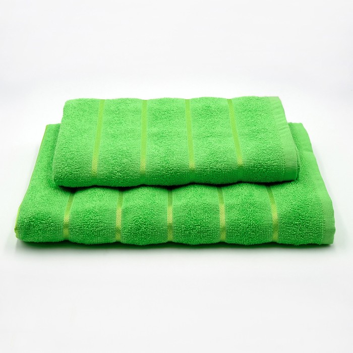 фото Полотенце махровое 50*80 перфект, цвет зеленое яблоко, 380г/м хл 100% премьер текстиль