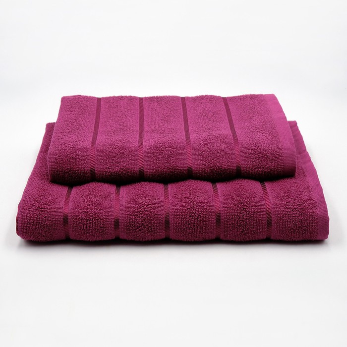 фото Полотенце махровое 70*130 перфект, цвет винный, 380г/м хл 100% премьер текстиль