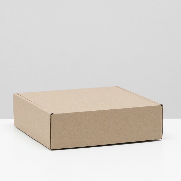 коробка самосборная бурая 36 5 х 25 5 х 9 см Коробка самосборная, бурая, 24 х 24 х 7,5 см