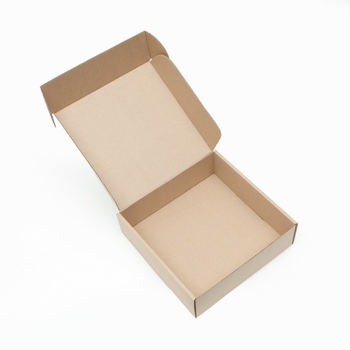 Коробка самосборная, бурая, 24 х 24 х 7,5 см,