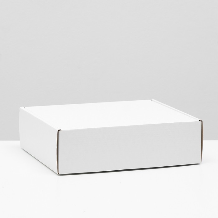 коробка самосборная белая 27 5 х 26 х 9 5 см Коробка самосборная, белая, 27 х 24 х 8 см