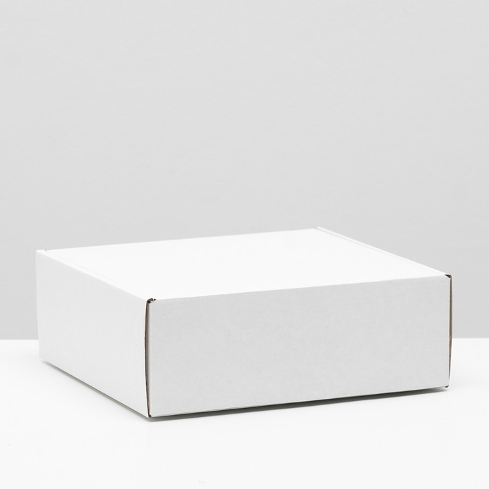 коробка самосборная бурая 26 х 24 х 10 см Коробка самосборная, белая, 26 х 24 х 10 см