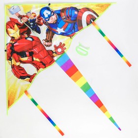 Воздушный змей "Железный человек, Тор, Капитан Америка" Мстители 70х105 см от Сима-ленд
