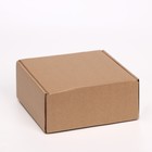 Коробка самосборная, бурая, 18 х 18 х 8 см,