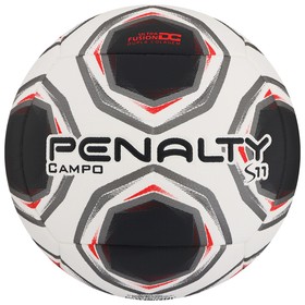 Мяч футбольный PENALTY BOLA CAMPO S11 R2 XXI, размер 5, PU, термосшивка, цвет белый/чёрный/оранжевый от Сима-ленд