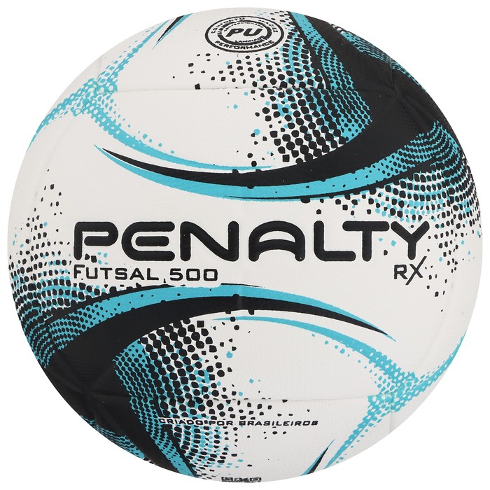 фото Мяч футзальный penalty bola futsal rx 500 xxi, размер 4, pu, термосшивка, цвет белый/чёрный