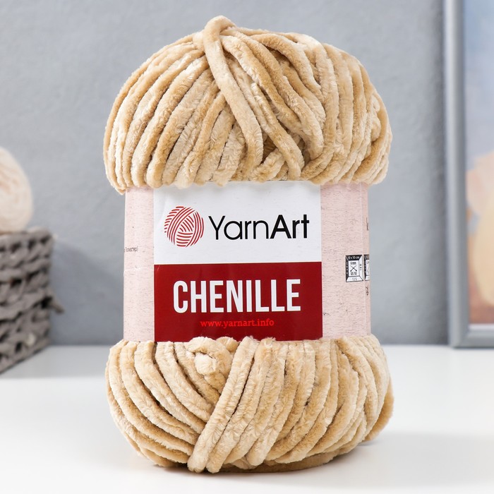 

Пряжа "Chenille" 100% микрополиэстер 90м/100гр (547 бежевый)