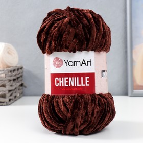 Пряжа "Chenille" 100% микрополиэстер 90м/100гр (575 шоколад)