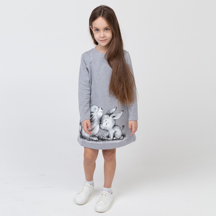 фото Платье для девочки, цвет серый, рост 116-60 luneva