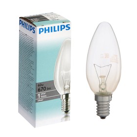 Лампа накаливания Philips Stan B35 CL 1CT/5х10F, E14, 60 Вт, 230 В