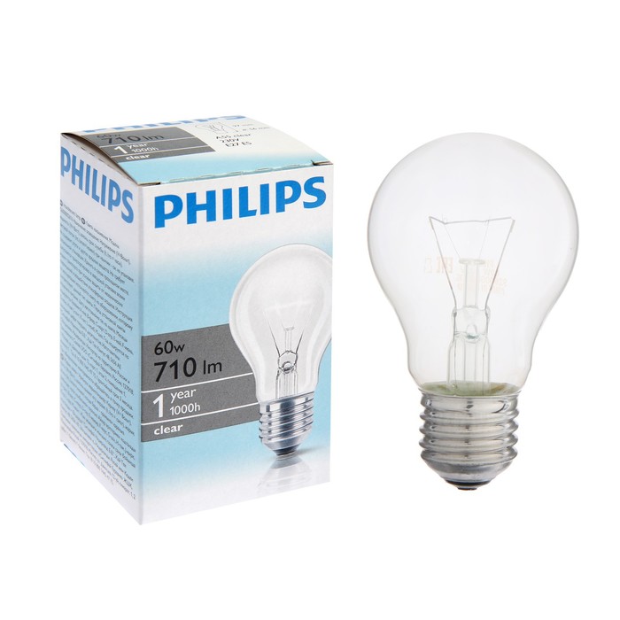 фото Лампа накаливания philips stan a55 cl 1ct/6х10f, e27, 60 вт, 230 в