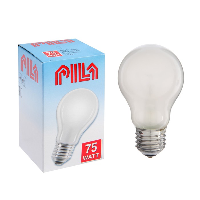 Лампа накаливания Pila Stan A55 FR 1CT/12X10, E27, 75 Вт, 230 В