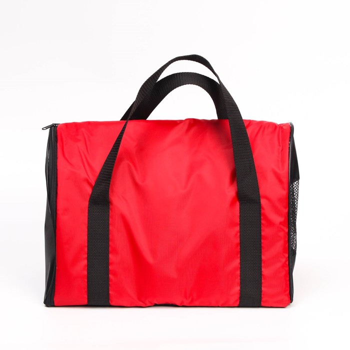 фото Сумка - переноска для животных "туннель", нейлон, 37 х 22 х 26 см, красный пижон