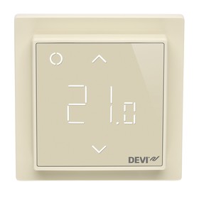 Терморегулятор DEVIreg Smart, 3680 Вт, интеллектуальный с Wi-Fi, 16А, бежевый от Сима-ленд