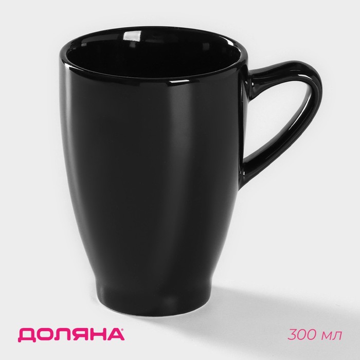 Кружка Доляна Coffee break, 300 мл, цвет чёрный