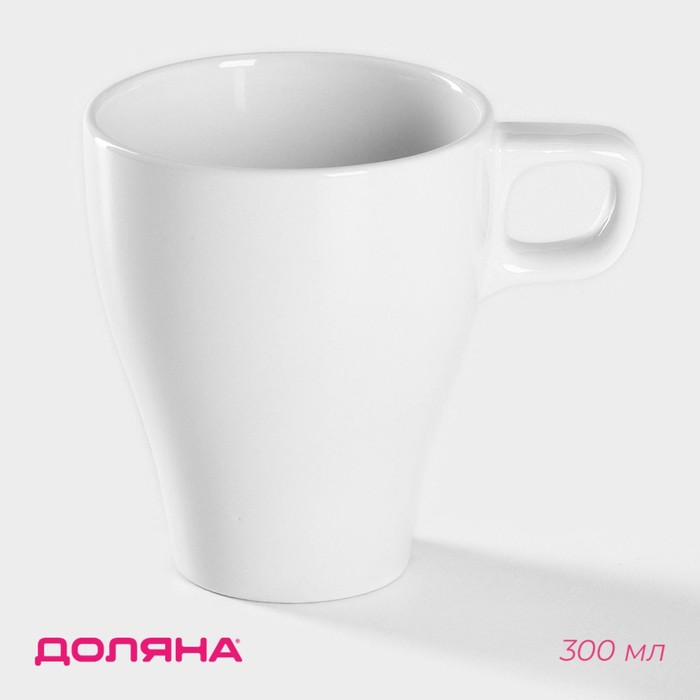 Кружка Доляна Coffee break, 300 мл, цвет белый