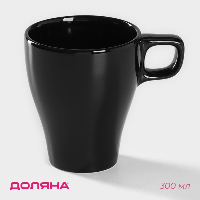 Кружка Доляна Coffee break, 300 мл, цвет чёрный