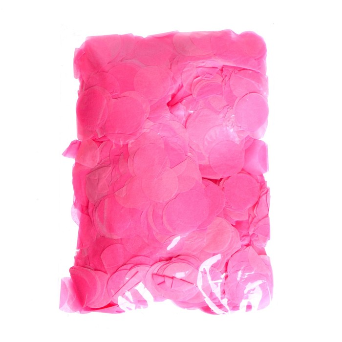 Наполнитель для шара, конфетти розовое 100 гр. 2,5 см