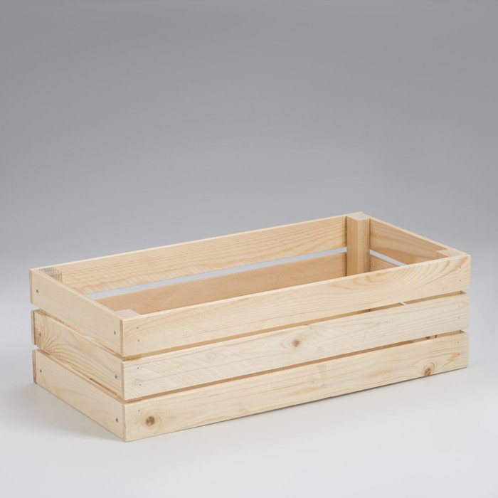 фото Ящик деревянный для стеллажей глубиной 50х25х15 см добропаровъ