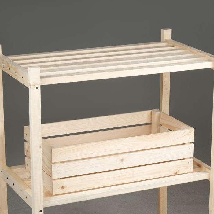 Ящик деревянный для стеллажей глубиной 50х25х15 см