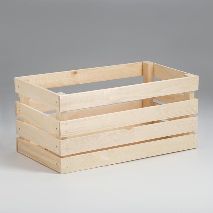 Ящик деревянный для стеллажей глубиной 50х25х23 см