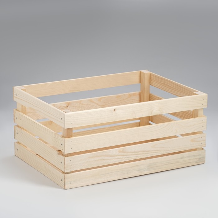 фото Ящик деревянный для стеллажей 50х35х23 см добропаровъ