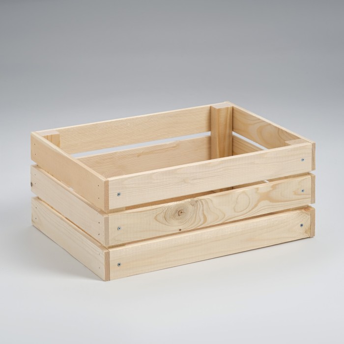 фото Ящик деревянный для стеллажей 25х35х15 см добропаровъ