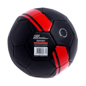 Мяч футбольный FERRARI р.5, PVC, цвет чёрный/красный от Сима-ленд