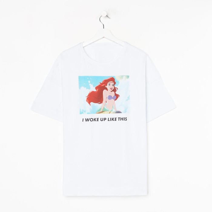 

Футболка «Русалочка» Принцессы oversize, цвет белый