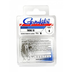 

Крючок GAMAKATSU Treble13 (NICKEL) №6 (10шт)