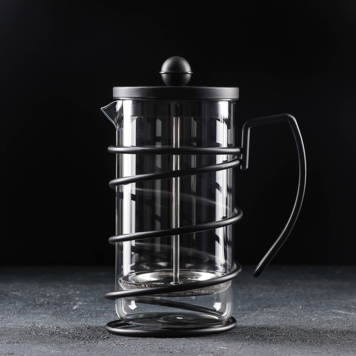 Чайник заварочный френч - пресс «Лофт», 600 мл, стекло, цвет чёрный чайник заварочный френч пресс эко 600 мл
