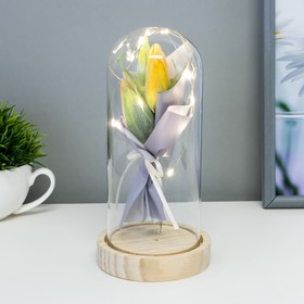 

Ночник "Тюльпаны" LED от батареек 3хLR1130 желтый 9,5х9,5х20 см