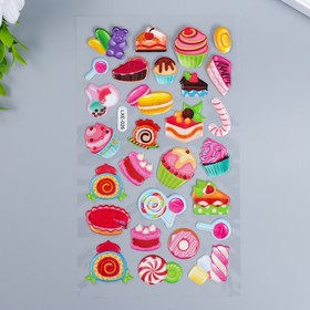 

Наклейка пластик объёмные "Время десерта" МИКС 10х20 см
