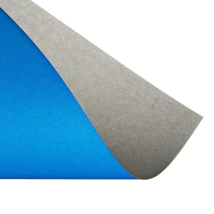 Картон цветной А4 190 г/м2 синий, немелованный, цена за 1 лист