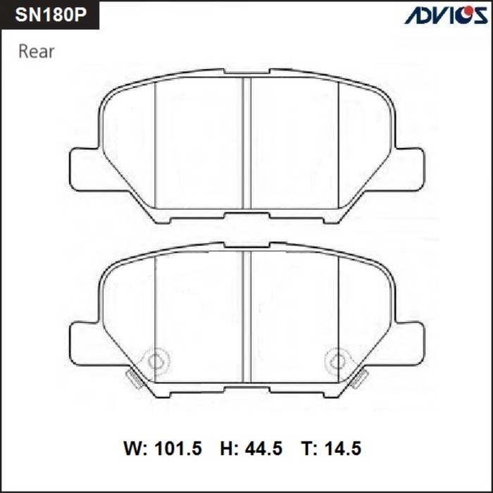 

Дисковые тормозные колодки ADVICS SN180P