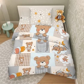 

КПБ детское «Мишка топтыжка», размер 100х138 см, 125х125 см, 40х60 см