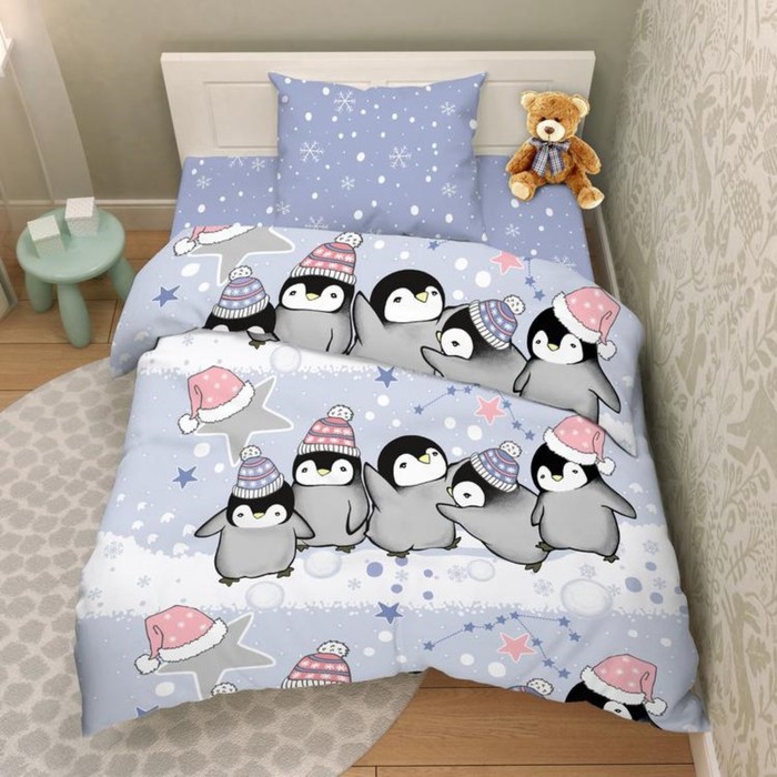 

Постельное бельё детское «Зимние забавы», размер 150х214 см, 145х215 см, 70х70 см