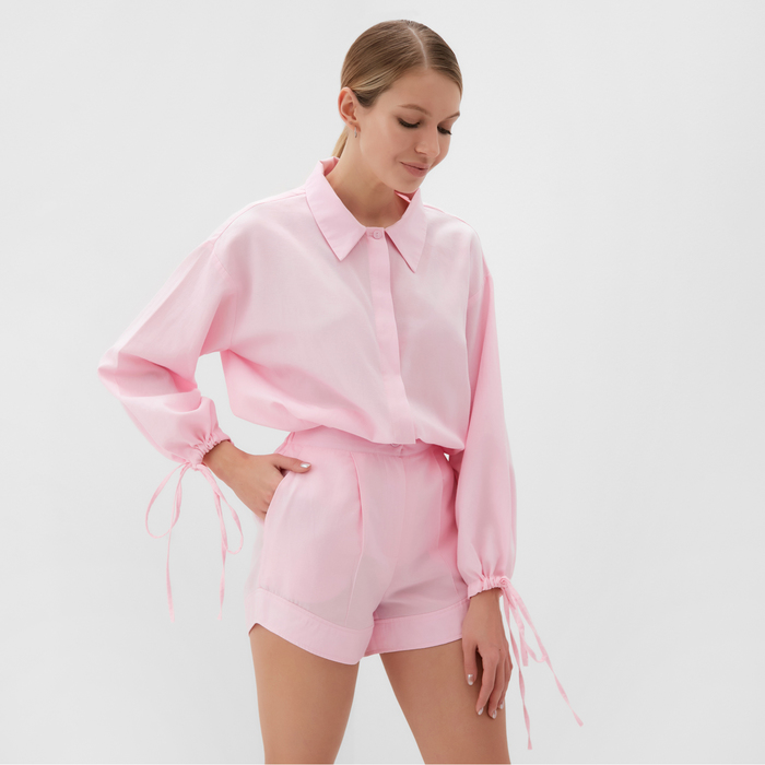 

Костюм женский (рубашка, шорты) MINAKU: Casual Collection цвет розовый, размер 46