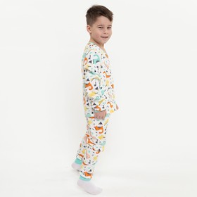 

Пижама детская «Динозавры», цвет голубой, рост 116 см