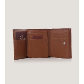 

42216 Кошелек, отдел на кнопке, цвет рыжий 10,5х8,5х3см