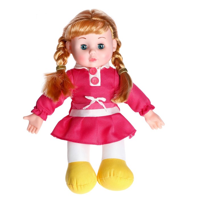 Кукла мягконабивная «Сонечка» 30см, со звуком, в платье кукла даша в платье со звуком