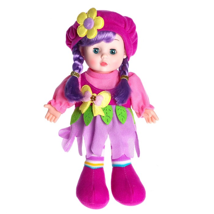 Кукла мягконабивная «Малышка Кэтти» 31 см, со звуком, в платье кукла даша в платье со звуком