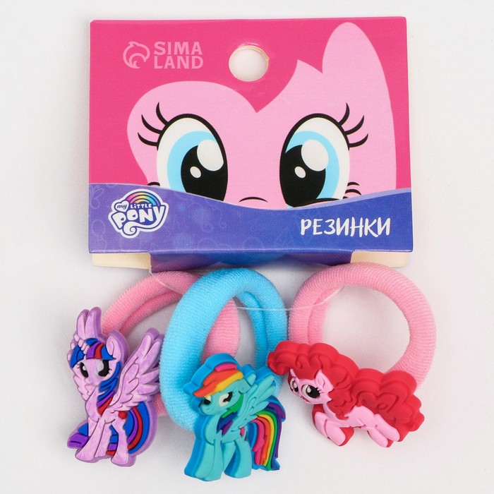 фото Резинки для волос "пони" 3 шт, my litlle pony hasbro