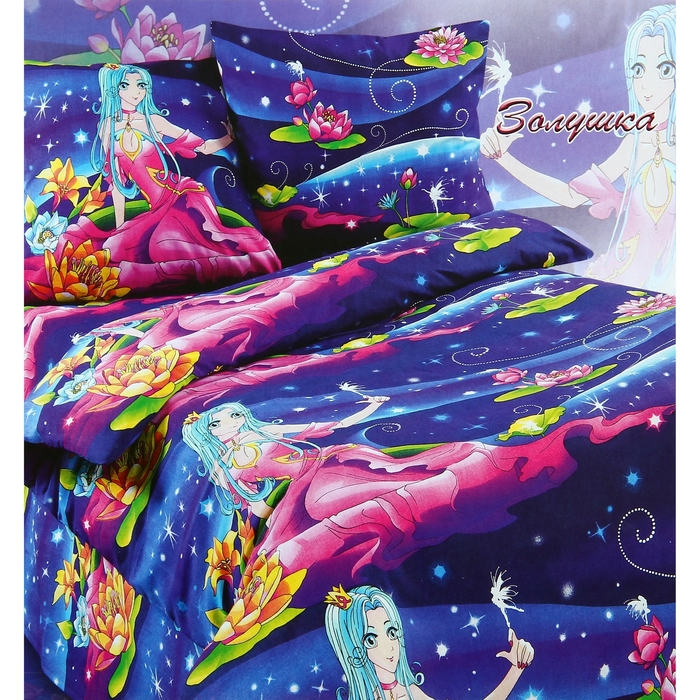 Постельное бельё Сударушка "Золушка" 1,5 сп., размер 150х215 см, 150х215 см, 70х70 см - 2 шт.