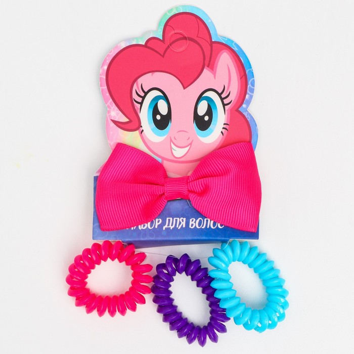 фото Набор для волос заколка+резинки 3 шт "пинки пай", my little pony hasbro