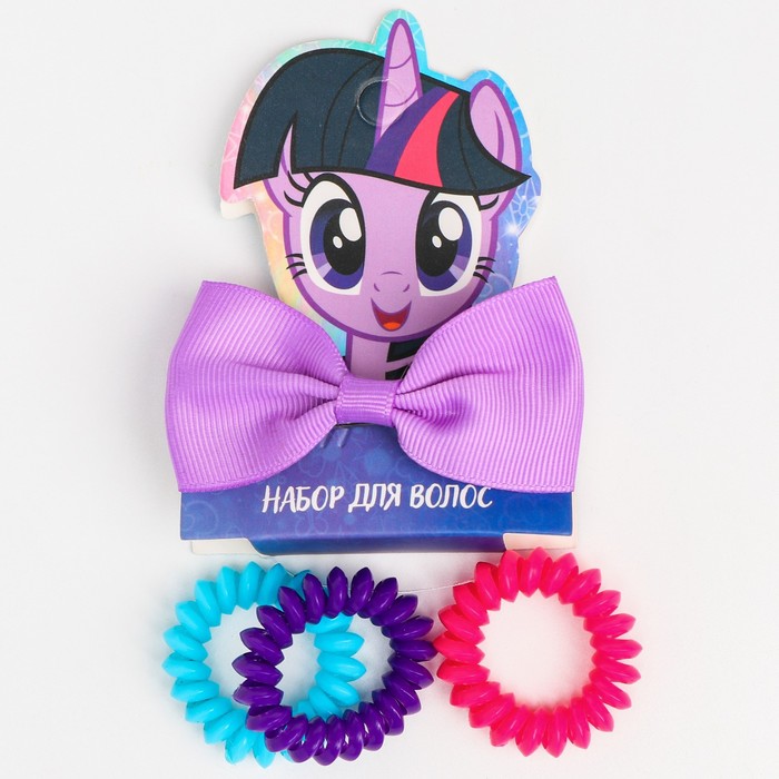 фото Набор для волос заколка+резинки 3 шт "искорка", my little pony hasbro