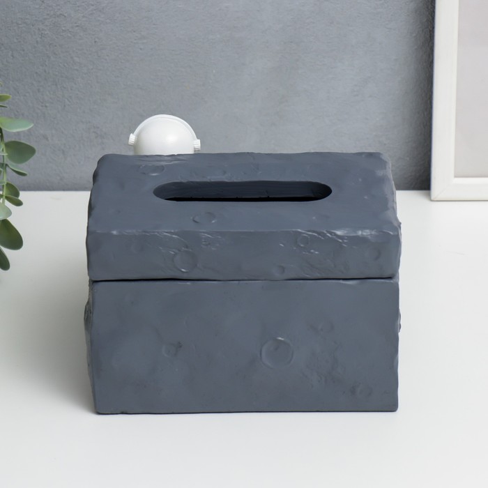 Сувенир полистоун салфетница+подставка "Космонавт" 11х19х16,5 см 7486153