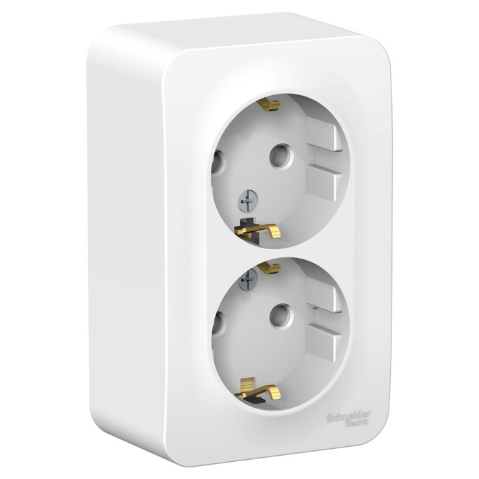 

Розетка двойная SE Blanca, 16 А, 250 В, накладная, с з/к, IP20, белая, BLNRA010201